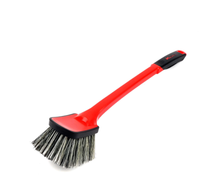 Щетка обрезиненная с длинной ручкой, щетина средней жесткости, PET+PP. MaxShine