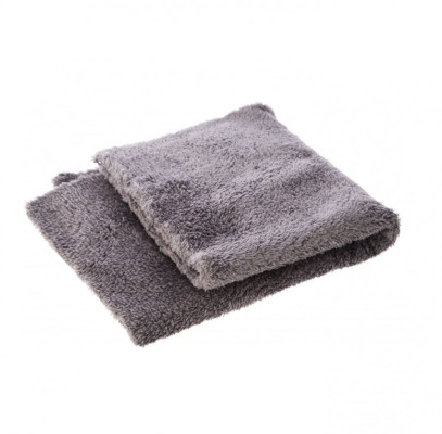 Микрофибровое полотенце серый Coral fleece Microfiber towel 40x40cm, 500gsm. Glosswork