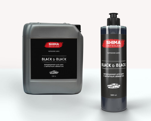 SHIMA DETAILER"BLACK & BLACK"Кондиционер для шин с бархатным эффектом 500мл