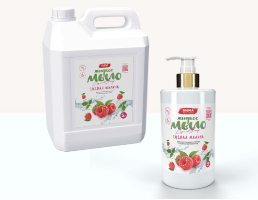 SHIMA "LIQUID SOAP" Жидкое мыло с ароматом малины 5л
