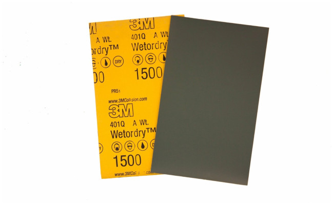 3M Лист абразивный 401Q, микротонкий, 1500А, 138 мм х 230 мм, Wetordry
