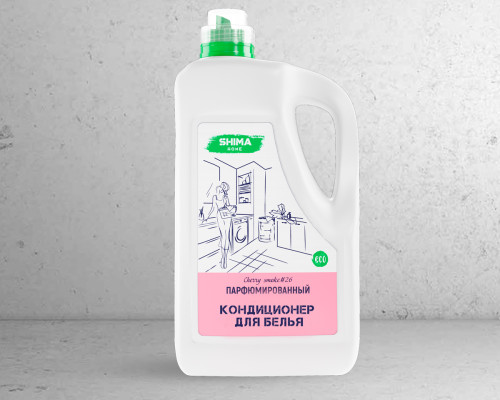КОНДИЦИОНЕР ДЛЯ БЕЛЬЯ 5л .Мягкий фруктово-древесный аромат. "CHERRY SMOKE#26". SHIMA HOME