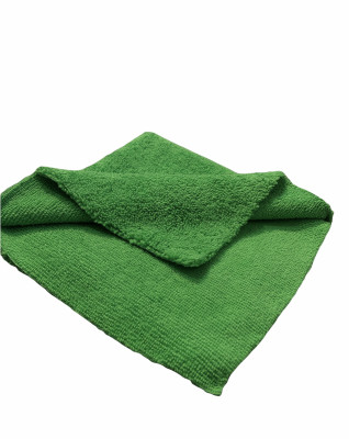 Полотенце микрофибровое 40x40 с УЗ обрезкой, 400 гр (зеленый)