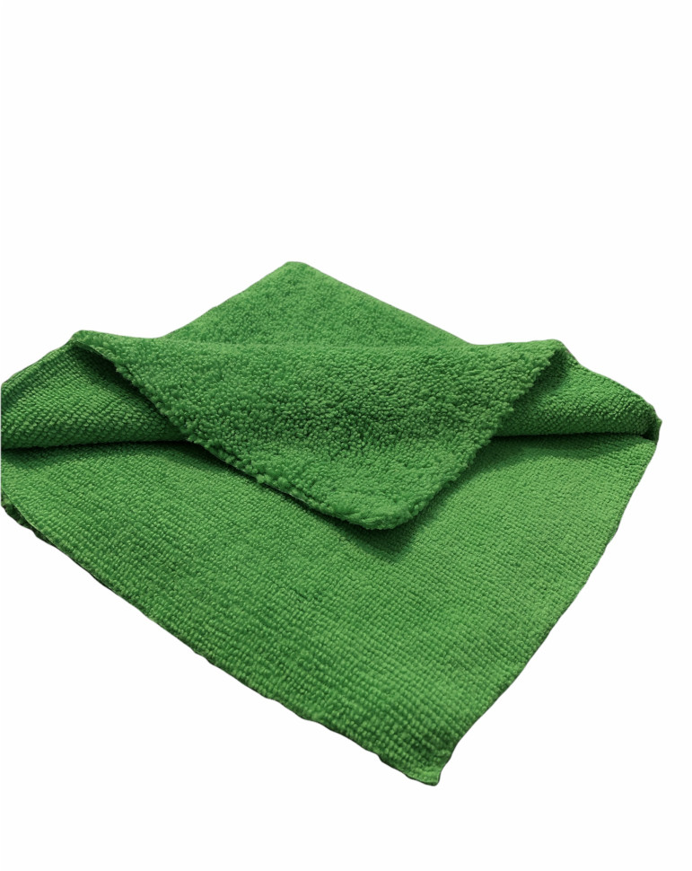 Полотенце микрофибровое 40x40 с УЗ обрезкой, 400 гр (зеленый)