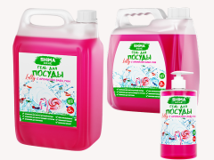 Гель для мытья посуды с ароматом бабл гам 3л. SHIMA HOME &quot;LOLLY&quot;_БАБЛ ГАМ