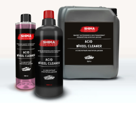 SHIMA DETAILER "ACID WHEEL CLEANER" 4-х кислотный очиститель дисков (концентрат) 500мл