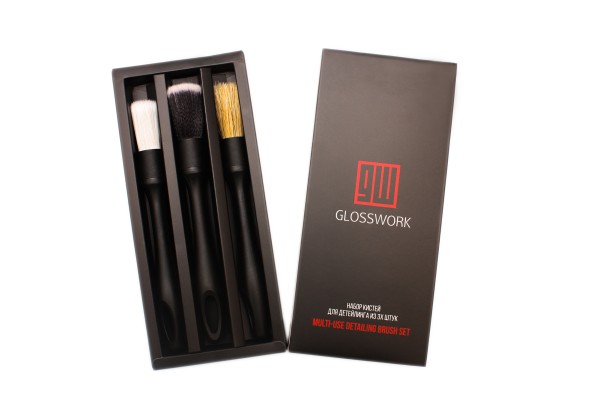 Набор кистей для детейлинга из 3х штук, диаметр 24мм. Multi-Use Detailing Brush Set