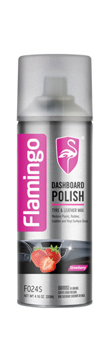 Полироль универсальная для салона 220мл. Dashboard Polish-Strawberry. Flamingo