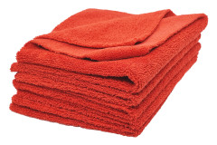 Микрофибра двухсторонняя 40x40, 400 gsm, без краев, красная A302 Microfibre Cloth Black