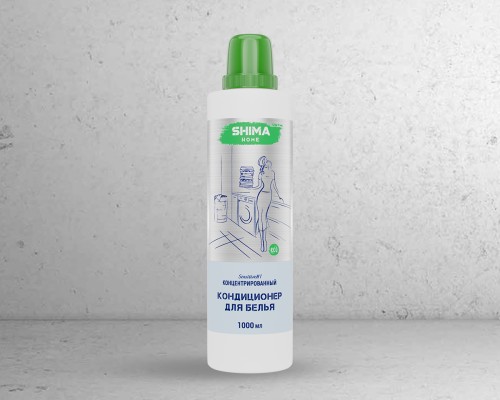 Экологичный концентрированный состав 1л. КОНДИЦИОНЕР ДЛЯ БЕЛЬЯ SENSITIVE #1". SHIMA HOME