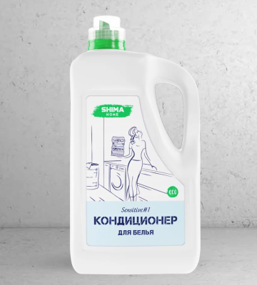 Экологичный концентрированный состав 5л. КОНДИЦИОНЕР ДЛЯ БЕЛЬЯ SENSITIVE #1". SHIMA HOME