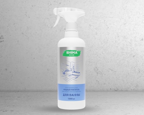 Мощный очиститель известкового налета и ржавчины для ВАННЫ 1л SHIMA HOME  "STRONG BATHROOM CLEANER"