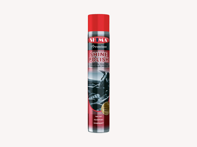 SHIMA PREMIUM "SHINE POLISH" (вишня) Полироль пластика с глянцевым эффектом 1000 ml