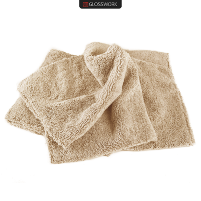Микрофибровое полотенце бежевое Edgeless380 Microfiber towel 40x40cm, 380gsm Glosswork